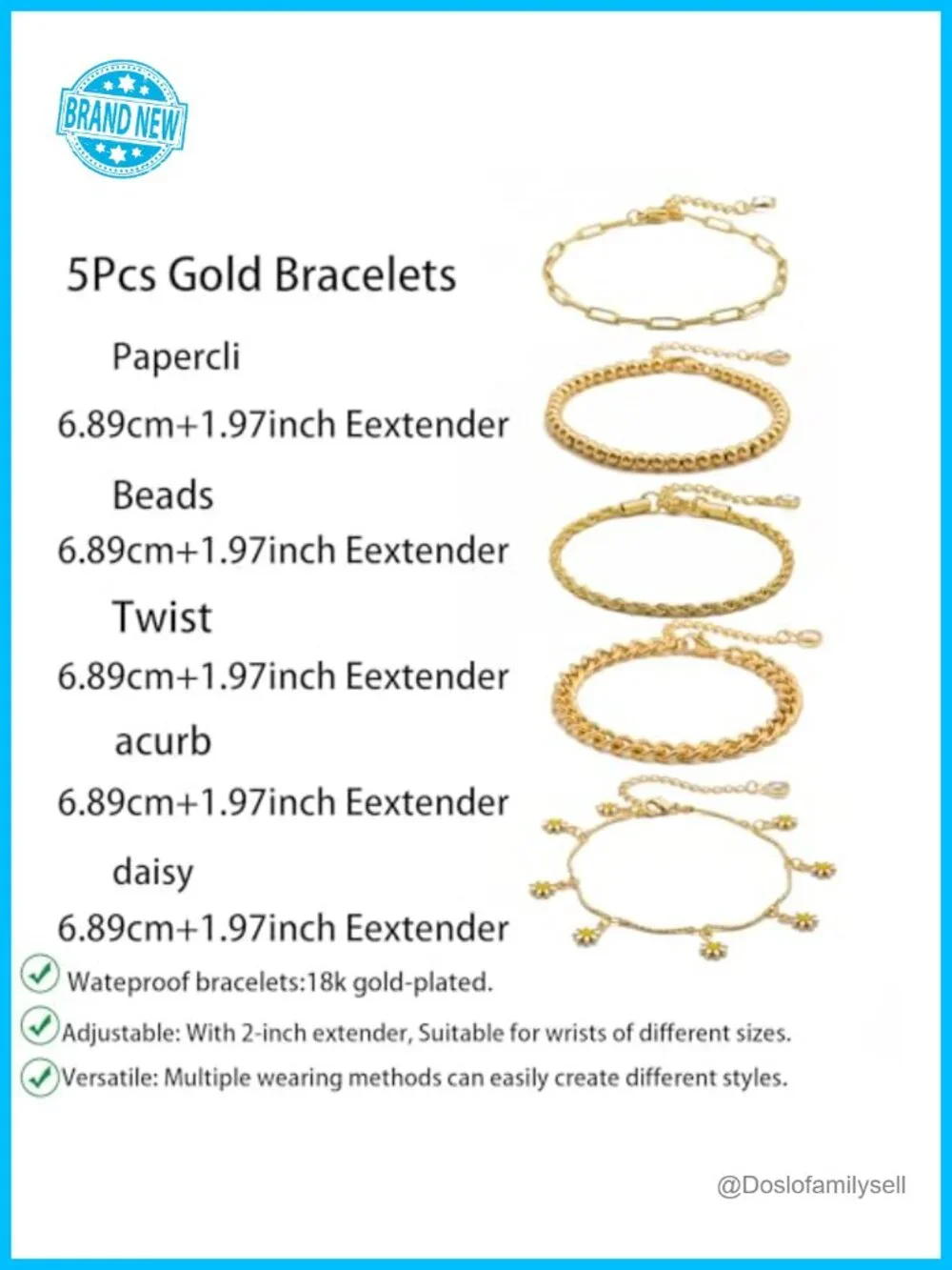 N/A gold bracelets